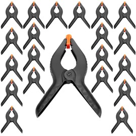 ZOENHOU 4.5 Inch 20 PCS Spring Clamp Set, Nylon Plastic Clips Heavy Duty Clamp with Flexible Jaw Pad and Anti-slip Handles for Woodworking Backdrop Photo Studio Craft DIY Art