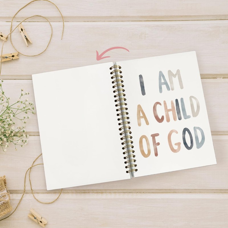 PLKMN Boho Christian Notebook Journal, Prayer Journal, I am a