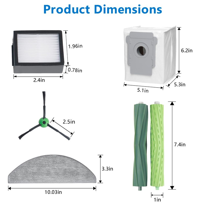 Replacement Parts for iRobot Roomba Combo i5, i5+j5, j5+ Vacuum