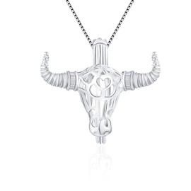 Bull Cage Pendants for Pearl Jewelry Making Sterling Silver, Design Cage Pendants for Women