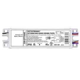 OPTOTRONIC OT 50W UNV 800C 2DIMLT2 P6 Constant Current Programmable Outdoor LED Driver (*2743YM / 79370)