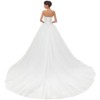 Likedpage Women's Sweetheart Tulle A-line Wedding Dresses for Bride with