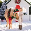 Paterr 4 Pcs Christmas Horse Accessory Xmas Santa Elf Reindeer