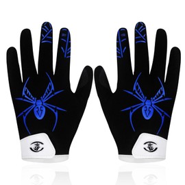 hisptgo - Guantes de fútbol juvenil, guantes receptores ultra adhesivos para niños con agarre y protección mejorados, ideales para bandera y fútbol táctil, azul araña