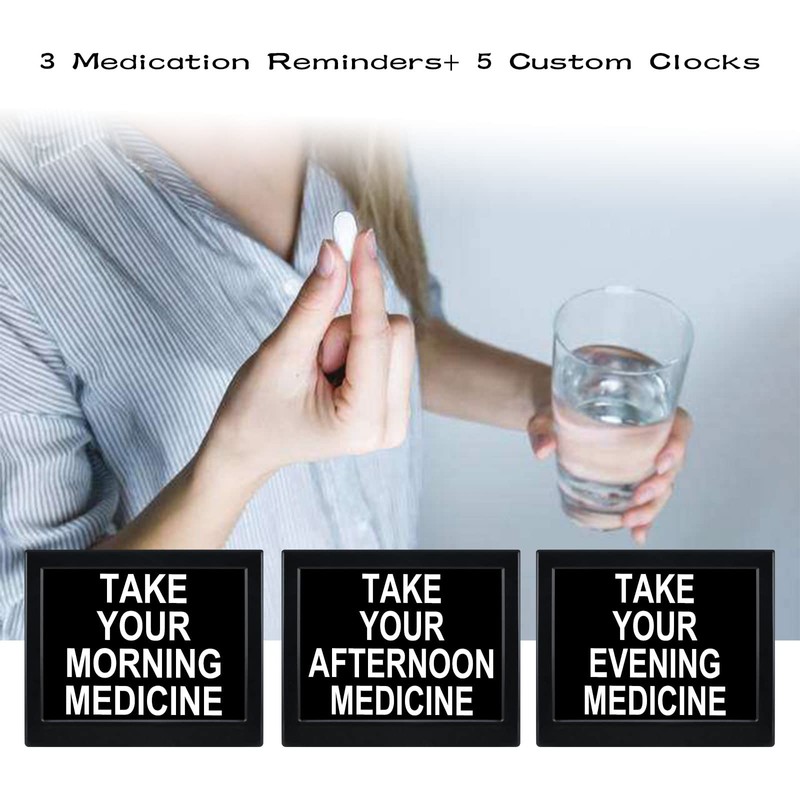 Day Date Time Clock for Seniors Elderly 3 Medication Reminders+