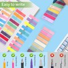 Lysas 2800pcs Morandi Sticky Book Tabs, Transparent Page Markers Colored,