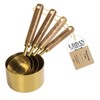 Urban Cupboard Measuring Cups, Gold, Standard Measurements, Set of 4