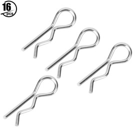 Tbest 16-Piece RC Body Clips, R-shaped Body Housing Curved R-pins Clips Replacement Parts Suitable for HS 18301 18302 18311 18312 1/18 RC Car