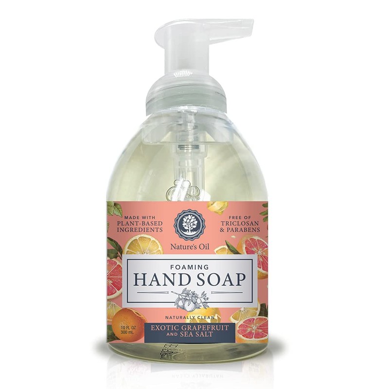 Nature's Oil Foaming Hand Soap, Exotic Grapefruit and Sea Salt,