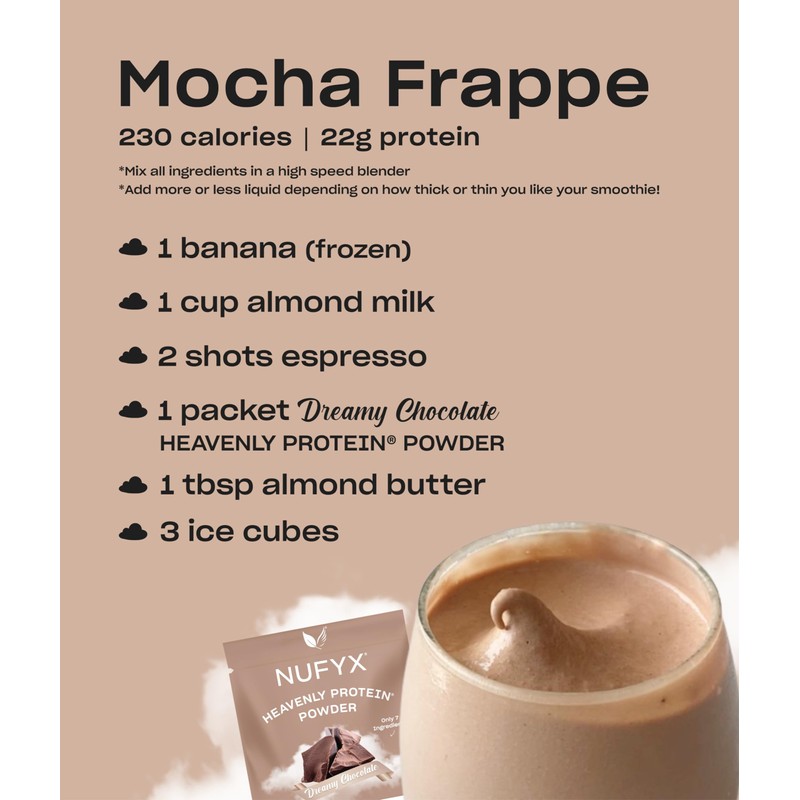 NUFYX Heavenly Protein Powder (Dreamy Chocolate, Packet)