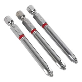 Sealey Ak210511 Power Tool Bits Phillips #2 Colour Coded S2 75Mm 3Pc