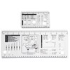 UPTTHOW Culinary Ruler Acrylic Cutting Reference Template Cooking Measurement for