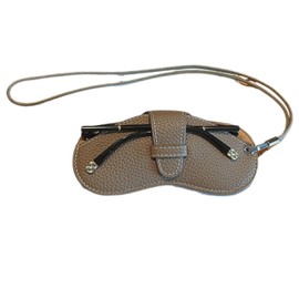 NYANDELMO Slim Thin Soft Lightweight Compact Minimalist Glasses Case, beige (taupe)