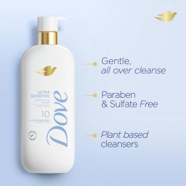 Dove Ultra Sensitive Body Wash 18.5 Fl Oz Gentle Cleanser for Sensitive Skin