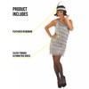 Fun Shack 1920s Flapper Dress Costume Women Silver, Charleston Dresses