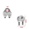 Wire Rope Clip,5Pcs 3mm Stainless Steel Wire Rope Cable Clip