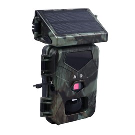 Solar Trail Camera, 20MP 1080P Solar Game Wildlife Hunting Trail Camera 0.3s Time Night Vision Motion Activated IP65 Waterproof Trail Cam