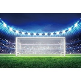 Football Photography Backdrops - Soccer Photo Background - Yeele 10x8ft Vinyl Football Fields Goal Sports Match Backdrop Picture for Fan Adult Boy Kids Portrait Photo Booth Shooting Studio Props