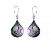Unbranded Mesmerizing Teardrop Abalone Earrings With Fish Hook Closing