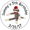 Unbranded 108 Sock Monkey Kisses Labels - Party Favors -