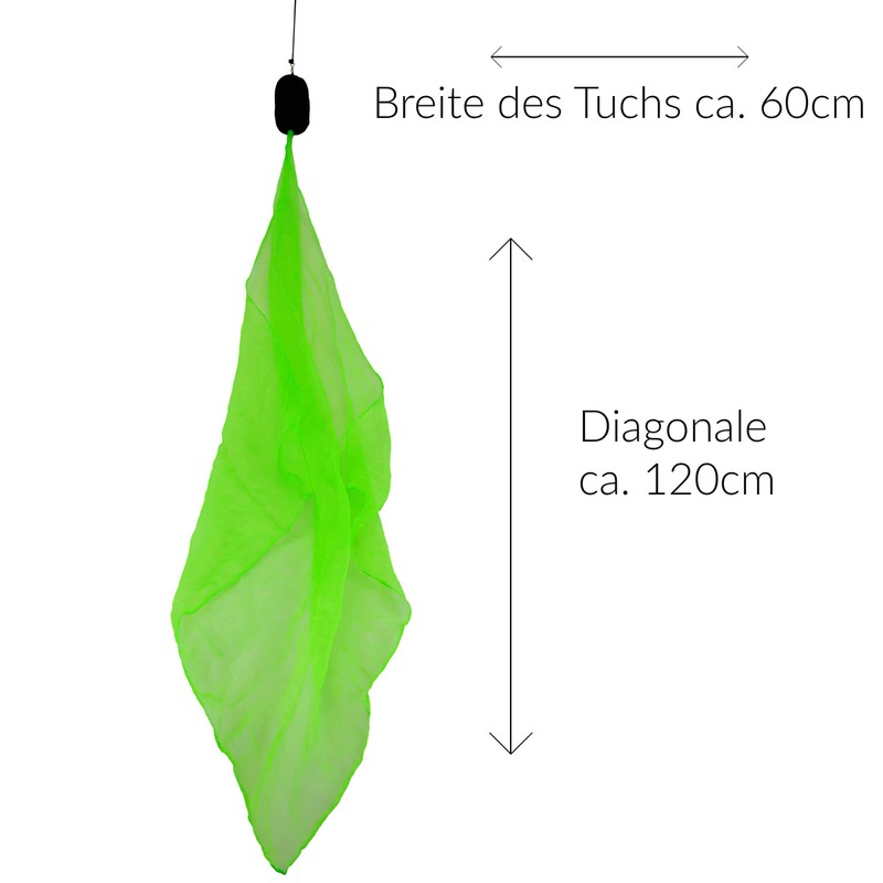 Diabolo Freizeitsport UV Light Poi in Green - Angel Wings