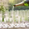 20 x one piece plastic champagne flute / glass -