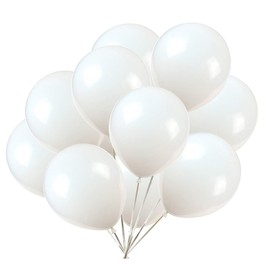 KADBANER White Balloons,50 pcs 12 Inch Latex Balloons,for Wedding Birthday Party Baby Shower Christmas Party Decorations