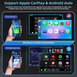 UnifiAoto 4G 64G for Honda CRV 2007 2008 2009 2010 2011 Car Radio, Android 13 Touch Screen Stereo with Wireless CarPlay, Android Auto, GPS Navi, 5G WiFi, Bluetooth 5.2, AHD Rear Camera, SWC, FM Radio