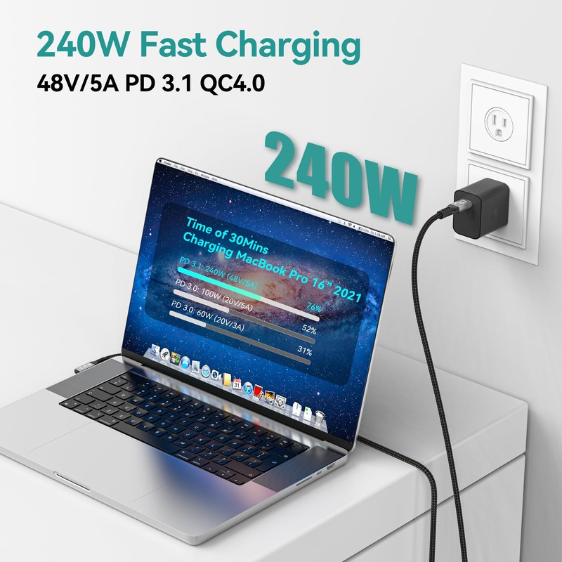 EUDOBEL USB 4 Kabel mit Thunderbolt 4 Kabel 1m,40Gbps USB
