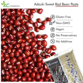 Japanese Style Sweetened Red Bean Paste VEGAN & GLUTEN-FREE, NO PRESERVATIVE, NO-MSG, NON-GMO, Sweetened Adzuki Bean Paste Good For Desserts, Buns, Pastry Filling, Mochi 14oz (Pack of 3, 14, Ounce)