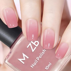 ASMAYSA Pink Clear Nail Polish, Jelly Pink Gel Polish for Girls, Water Based Nail Polish, Jelly Gloss Pink Nail Polish Quick Dry, Pink Nude Gel Polish for Nail Art at Home, 10 ML