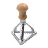 7.5CM Triangle Metal and Wood Ravioli Cutter