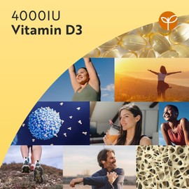 Nutravita Vitamin D3 4000 iu - 400 High Strength Easy to Swallow Premium Softgels - Over A Year's Supply - Max Strength Vitamin D3 Cholecalciferol Supplement - Manufactured in The UK