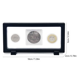 WINBST 3D Object Frame, Coin Stand, Floating Frame, Coin Frame for Your Coins, Trophy, Decoration, Storage for Coins, Stamps, Orders