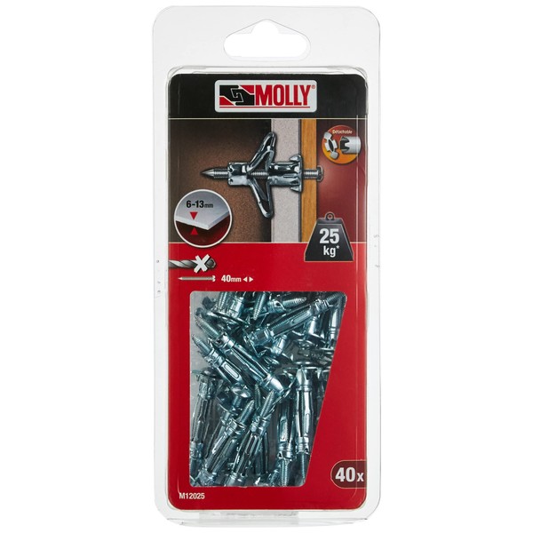 Molly m12025-xj Wall Auto Drill with M4 Screws 4 x