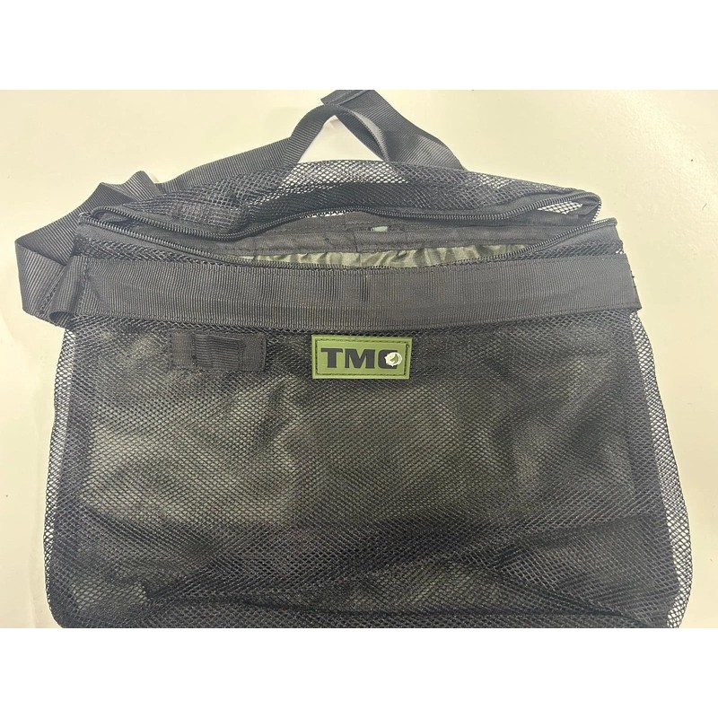 TMC Boilie Caddy Bait Bag, Black Mesh, Adjustable Strap, Carp