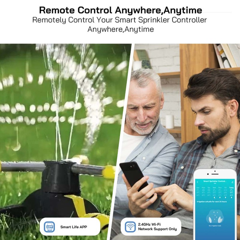 Tuya WiFi Sprinkler Controller Intelligent Irrigation Timer 8 Zones Automatic