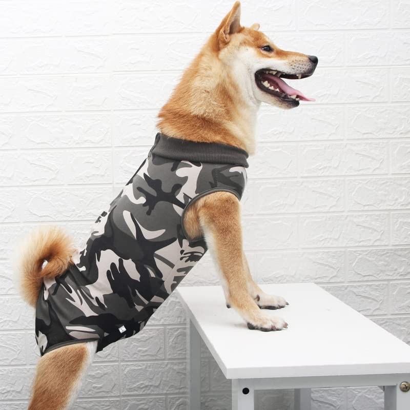 Dog Body After Surgery Castration Wound Protection Suit (L, Blue