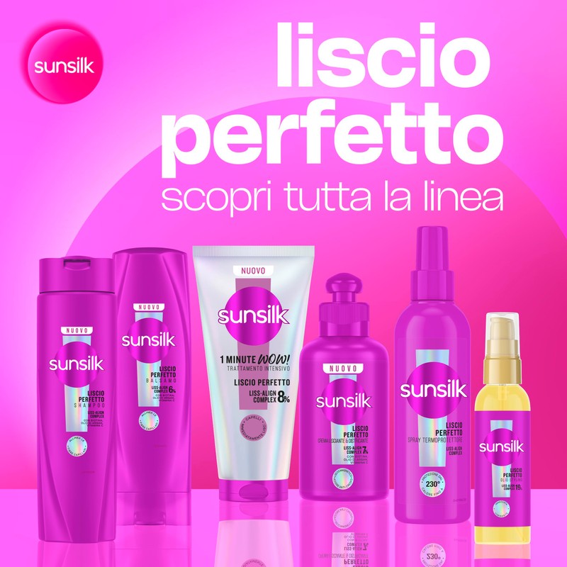 Sunsilk, Balsamo Liscio Perfetto, Balsamo Lisciante Anticrespo per Capelli Lisci