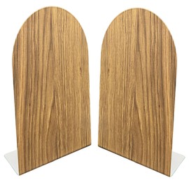 Lulonpon 2 Pieces Book Ends, Bookends, Books Stand, Metal Bookend for Shelves, Black Book Ends for School, Library, Desktop Organizer