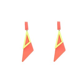 Retro 80s 90s Neon Earrings Acrylic Triangle Star Creative Exaggerated Fluorescent Earrings for Women's Party Jewelry Gifts-3