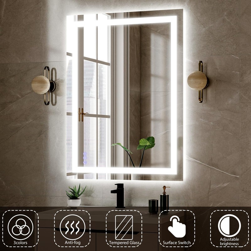 VooBang LED Bathroom Mirror 26 x 38 inches - 3