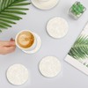 Marble Stylish Drink Coasters Set of 2 with Cork Backing,Coffee