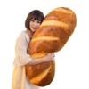Levenkeness 3D Simulation Bread Shape Plush Pillow,Soft Butter Toast Bread