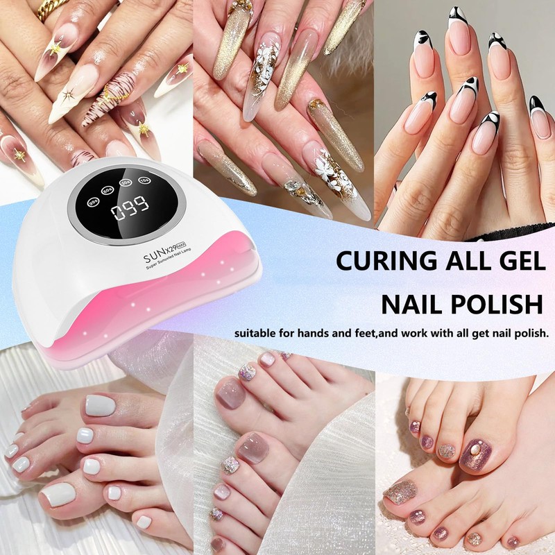UV LED Nail Lamp, 500W Fast Curing Gel Nail Dryer,