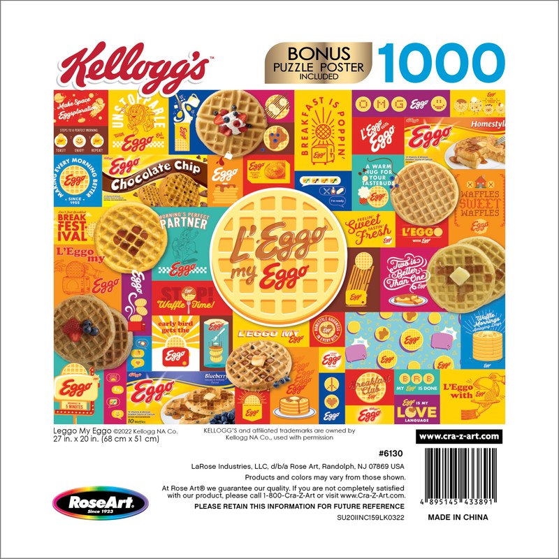 Kellogg's 1000 PC Jigsaw Puzzles - Leggo My Eggo