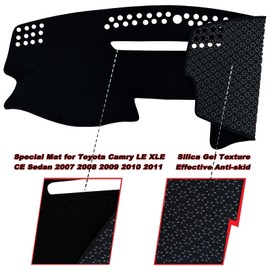 KEEGTBOX Dash Mat Cover Interior Dashboard Protector pad Compatible with Toyota Camry LE CE XLE Sedan 2007 2008 2009 2010 2011 Dashboard Cover Pad Carpet Protector (07-11)