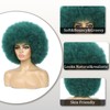 JSDshine Dark Green Afro Wigs for Women - Soft 70s