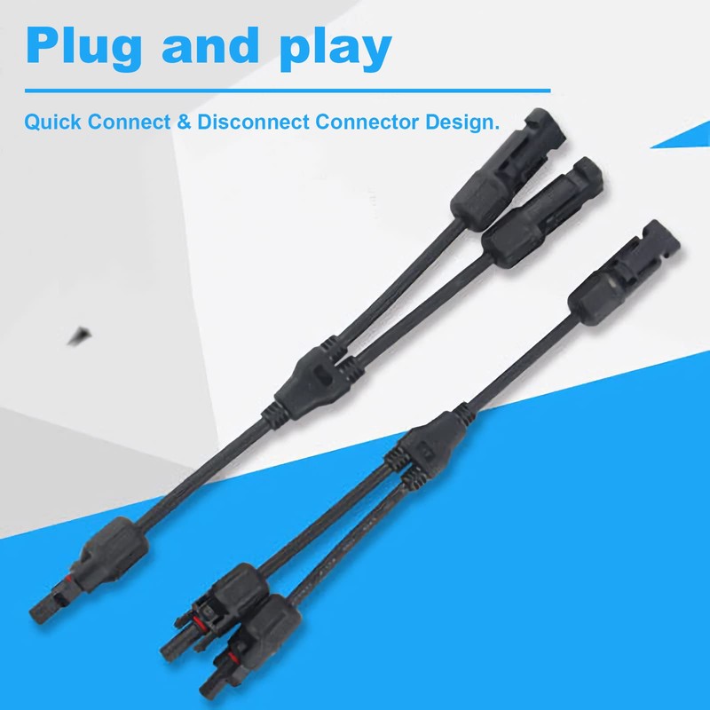 Solar Connector Y Branch Parallel Adapter Cable 2 to 1,