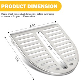 Drip Grid for Pixie Coffee Machines Compatible with Krups, Delonghi & Nespresso Pixie Machine, Coffee Drip Tray Grid Grille Keep Countertop Clean and Prevent Stains and Damage, Aluminum